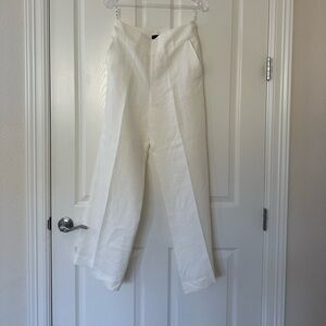 SABA European Linen Wideleg Pants Size 4 Highwaist